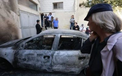 Showing Solidarity With Abu Ghosh After Cars Torched